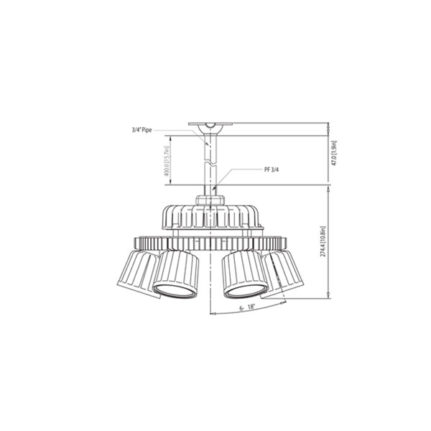 HIGH BAY 98W Dimensions(2)